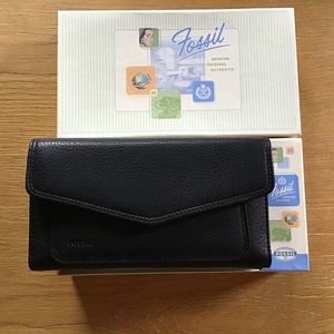 Black Leather Fossil Wallet
